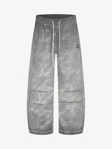 Retro Dirty-Dyed Paratrooper Barrel Pants
