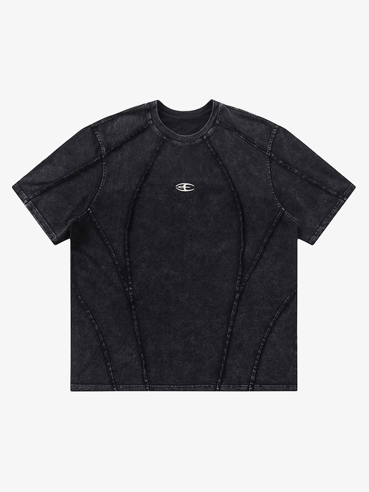 Split Raw Edge Short Sleeve T-shirt