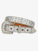 Sparkling Silver Rhinestone Embellishments Belt