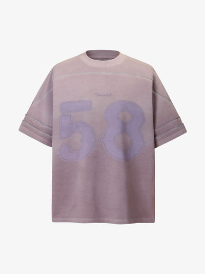 Mauve Football Jersey Style Number Tee