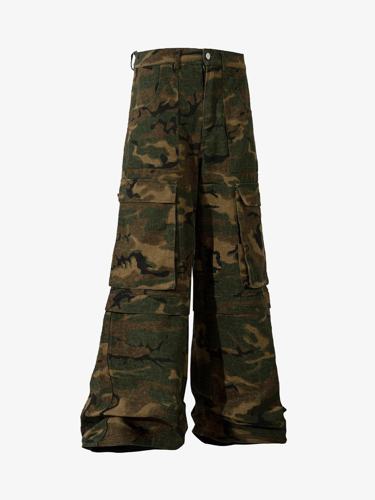 Street Camouflage Multi Pocket Cargo Pants