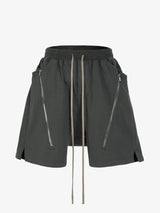 Retro Functional Zipper Slit Jort