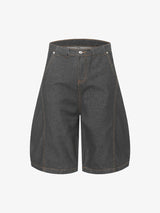 Deconstructed Split Contrast Stitching Scimitar Jorts