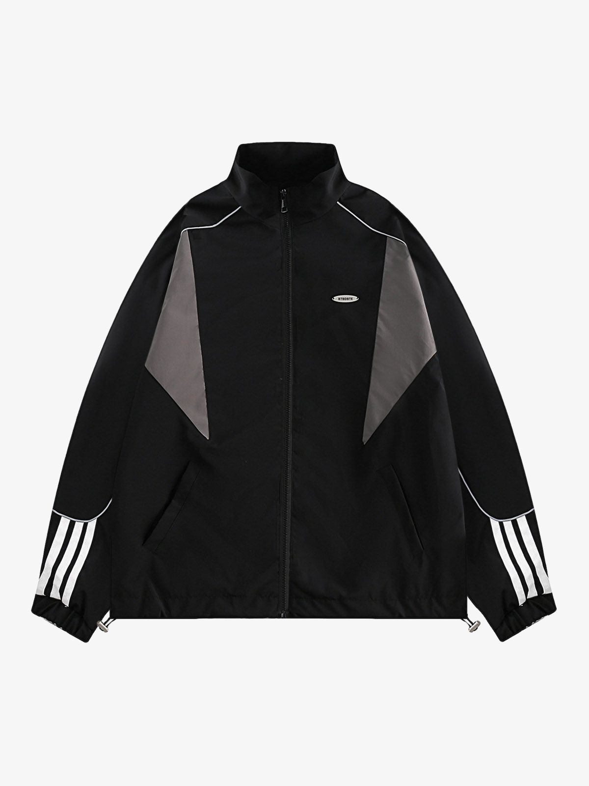 Contrast color patchwork Track Jacket