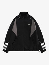 Contrast color patchwork Track Jacket