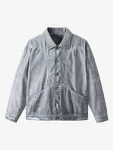 Retro Structured Dirty Wash Heavy Lapel Work Jacket
