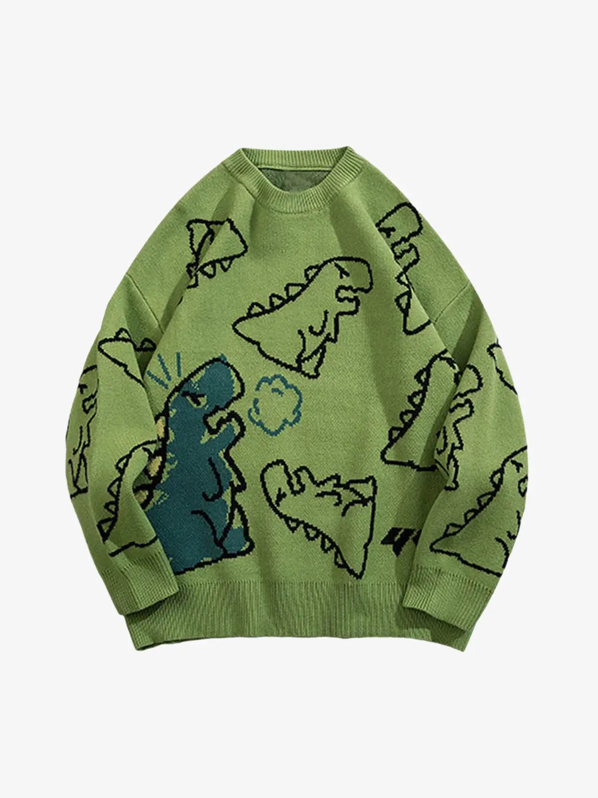 Cartoon Dinosaur Printed Sweater