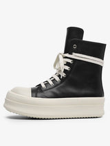 Rubber Sole High-Top Side Zipper Platform Sneakers