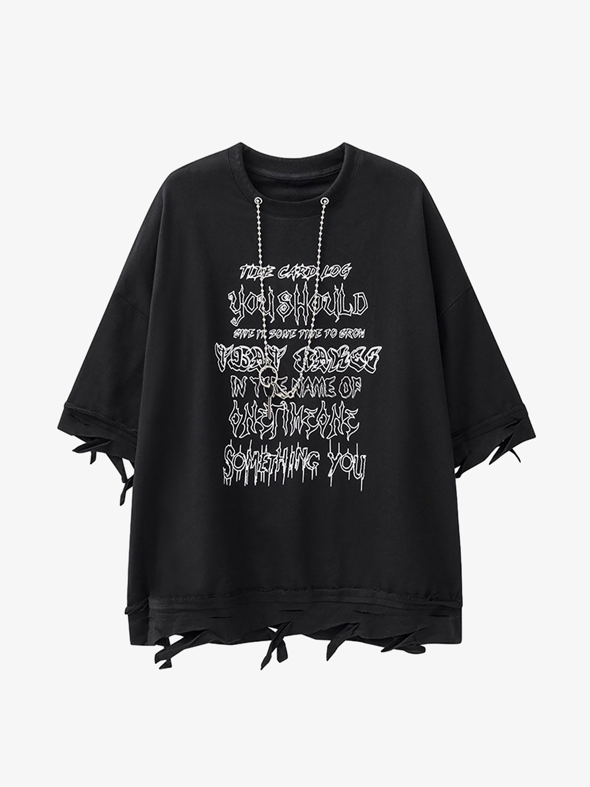Chain Decorated Oversized T-Shirt