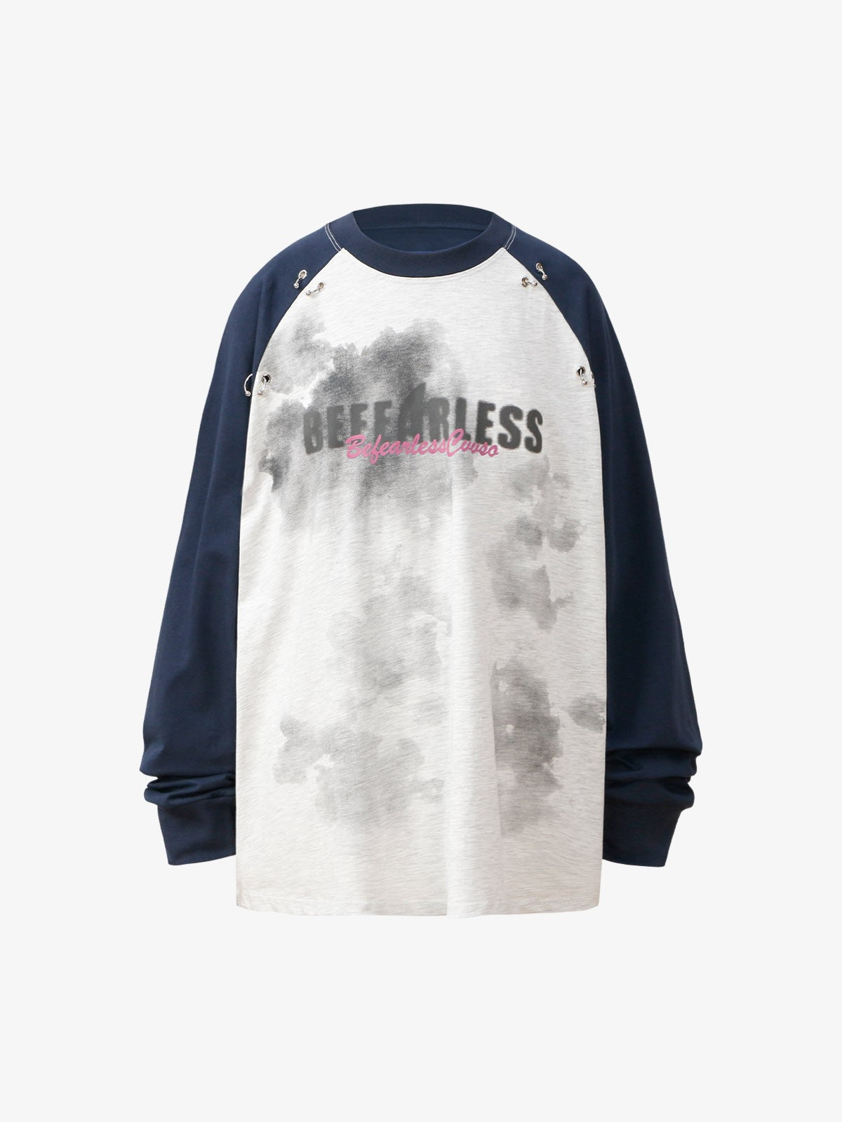 Splatter Eyelet Studded Long Sleeve T-shirt