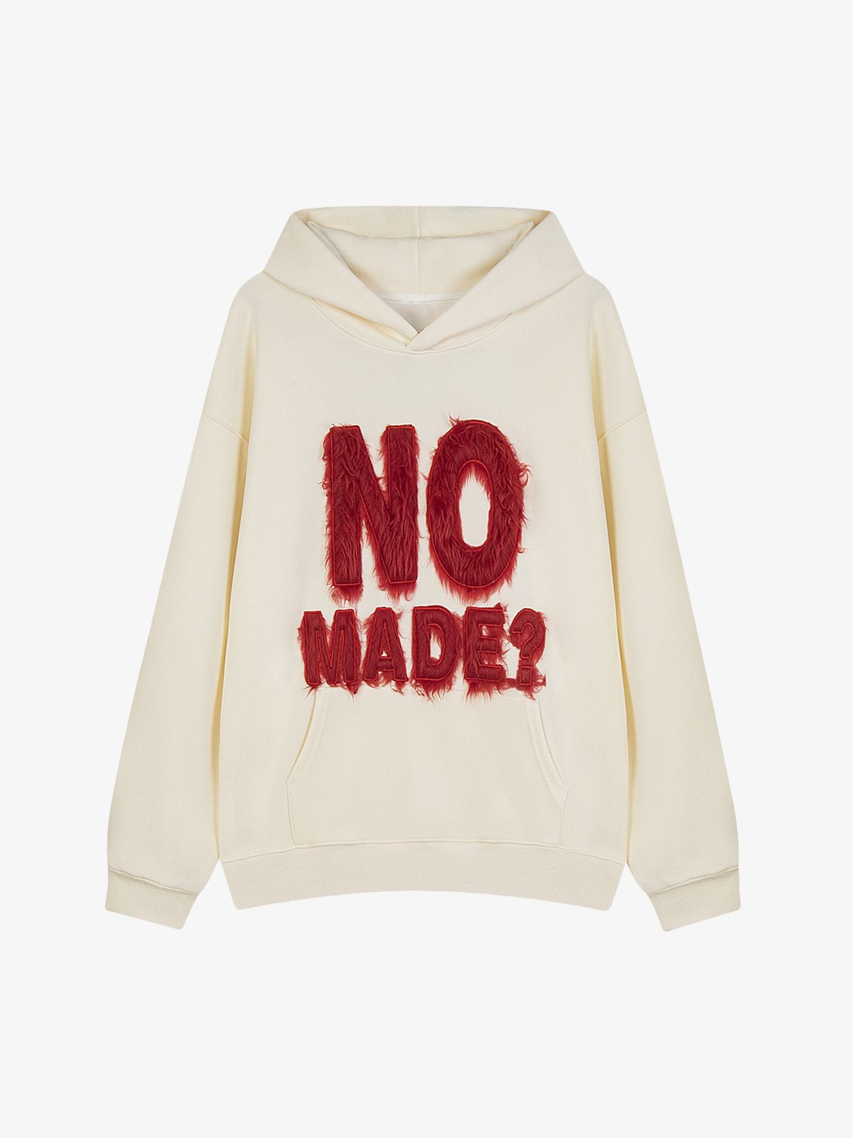 Fur Patchwork Embroidered Stitching Hoodie