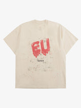 Retro Washed Dissolved Heart T-shirt