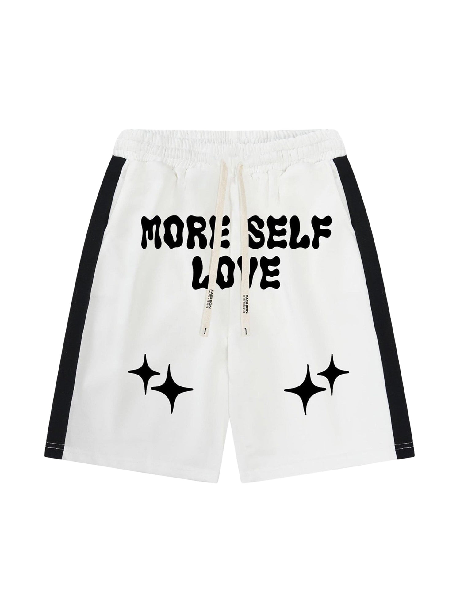 Color Coded Printed Casual Shorts Sporty Street Style - 10802