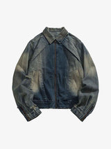 High Street Hip-hop Distressed Washed Denim Jacket