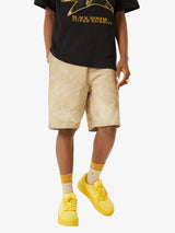Retro Washed Distressed Hip-Hop Shorts