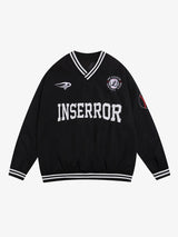 Street V-Neck Baseball-Inspired Sweatshirt