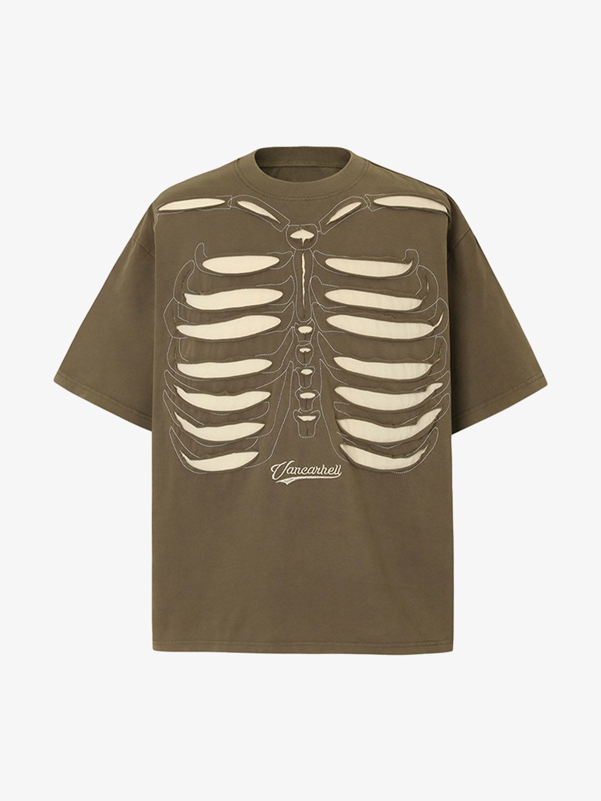 Skeleton Design Print Oversized T-Shirt