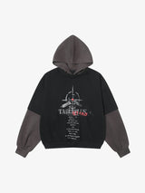 Street Faux Two-Piece Suede Hoodie