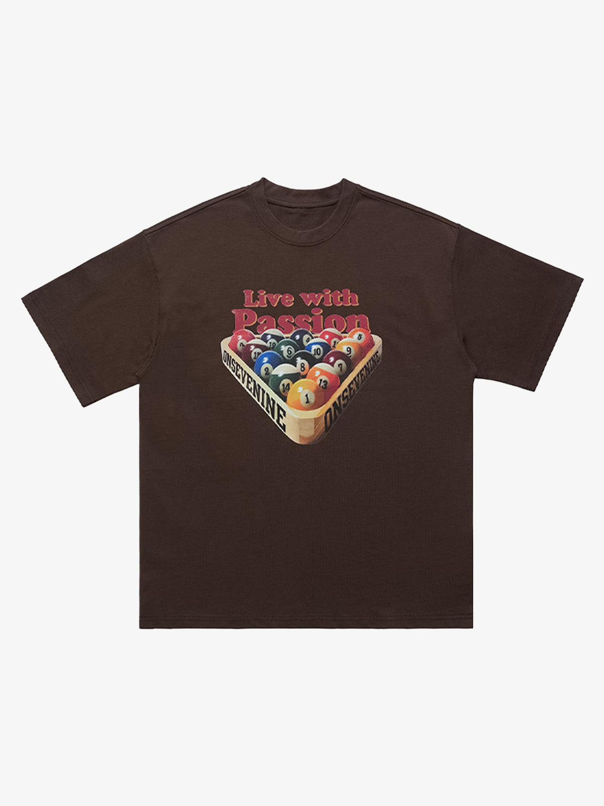 Retro Billiards Letter Print T-Shirt