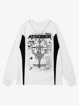 Star Necklace Cross Graphic Long Sleeve T-shirt