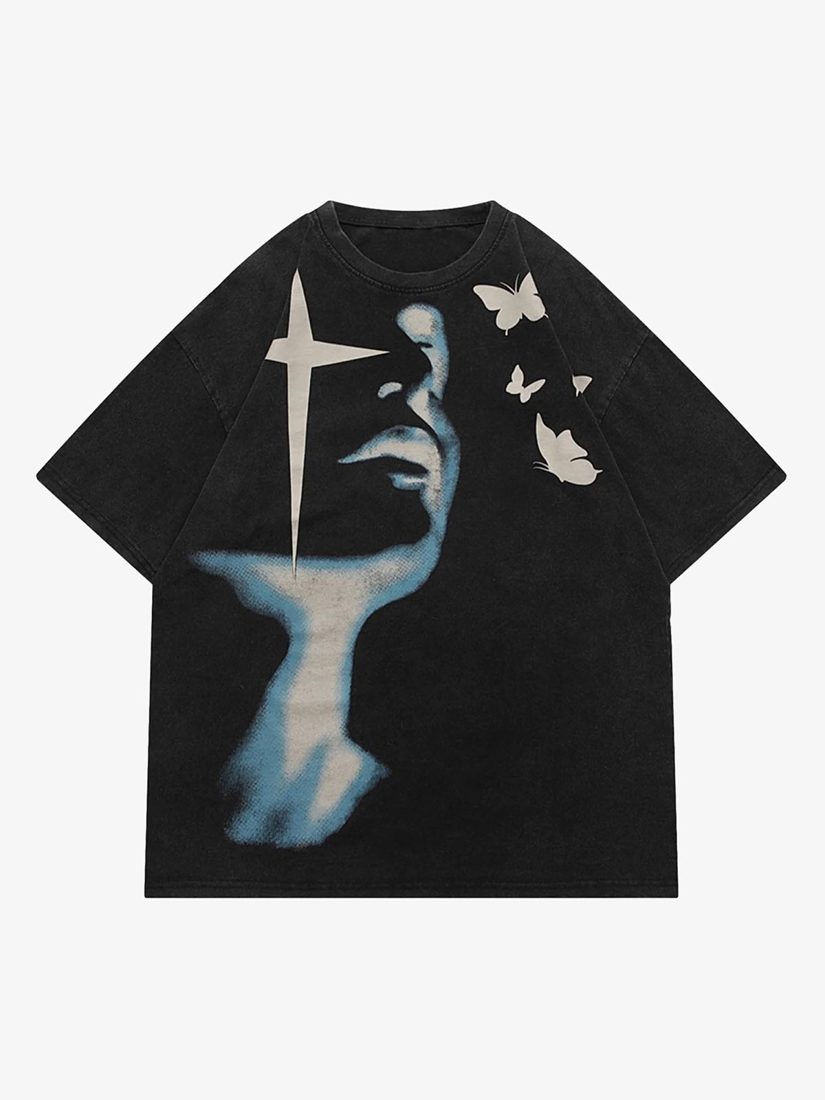 Abstract Portrait Print T-shirt