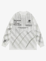 Hand Painted Graffiti Jersey Long Sleeve T-shirt