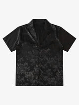 Leaves Pattern  Black Vintage Shirts