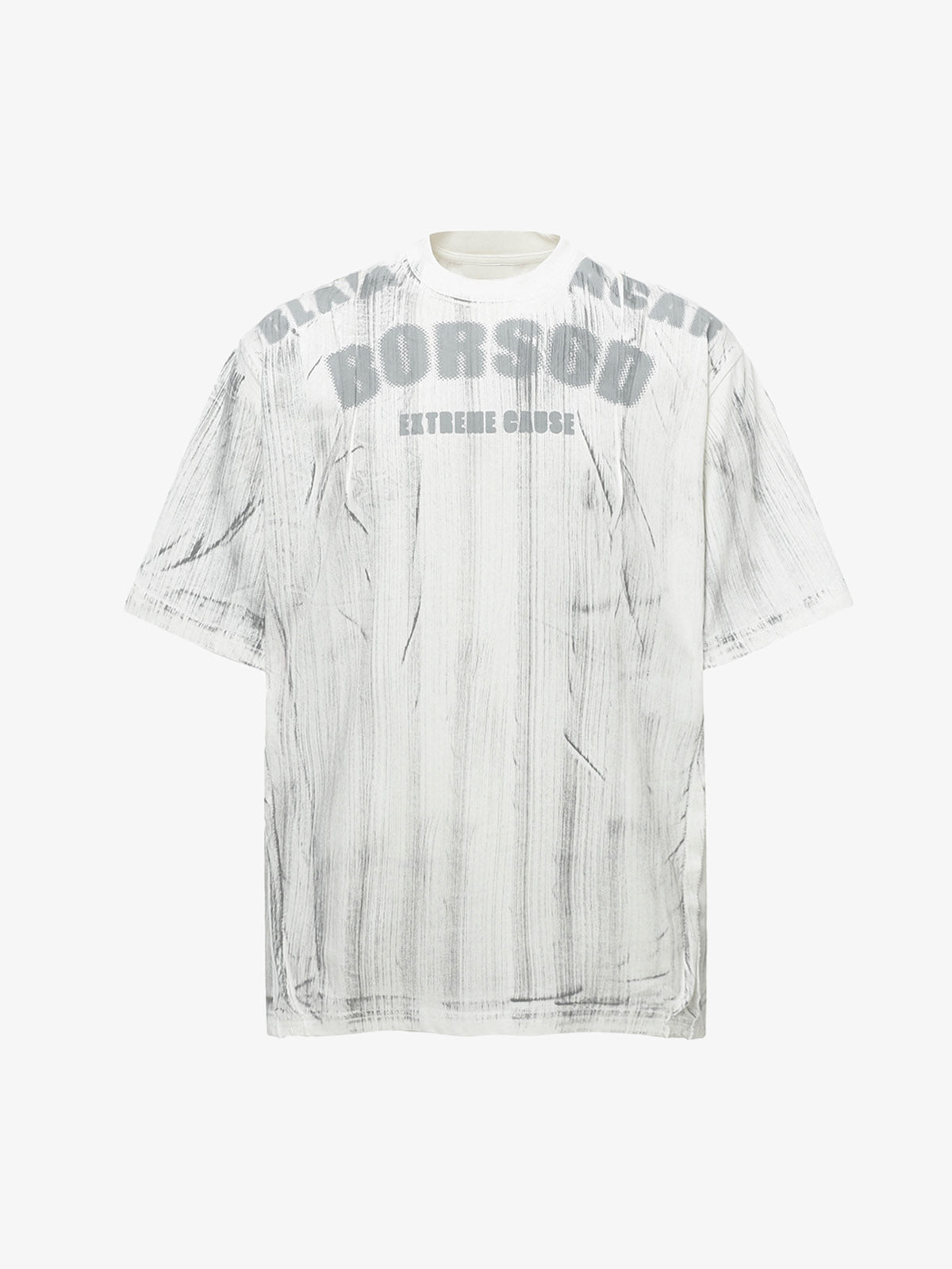 Wasteland Dirty Dye Oversized Graphic T-Shirt - Gray