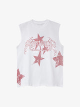 Washed Star Print Vest