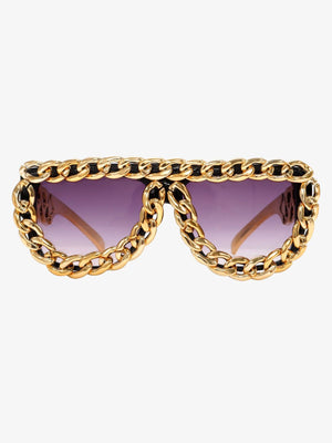 Street Square Frame Chain Sunglasses - thumbnail 5