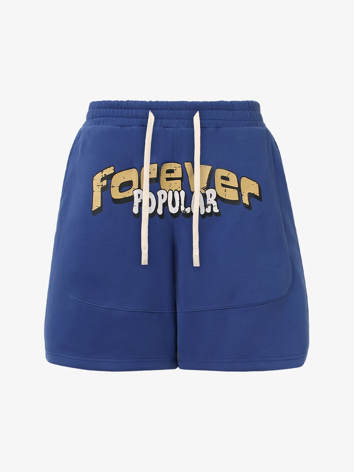 Graffiti Drawstring Cotton Shorts