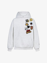 Street Embroidered Letter Badge Hoodie