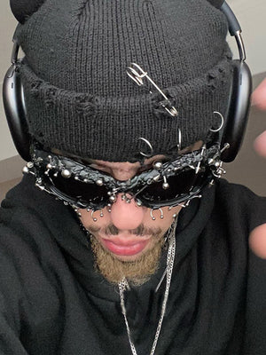 Rivet Punk Style Sunglasses - thumbnail 2