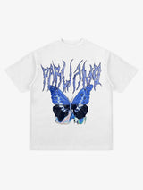 Vintage Butterfly Print Loose T-shirt