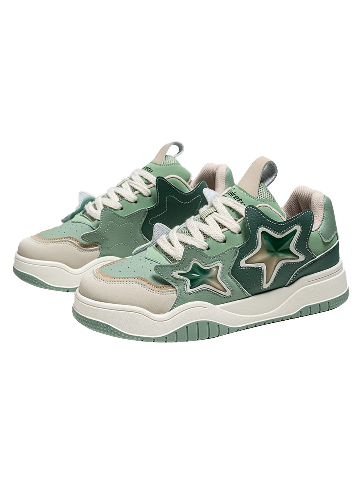 Vintage Star Sneakers Reflective Chunky Streetwear Style - 11011