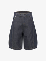 Deconstructed Split Contrast Stitching Scimitar Jorts