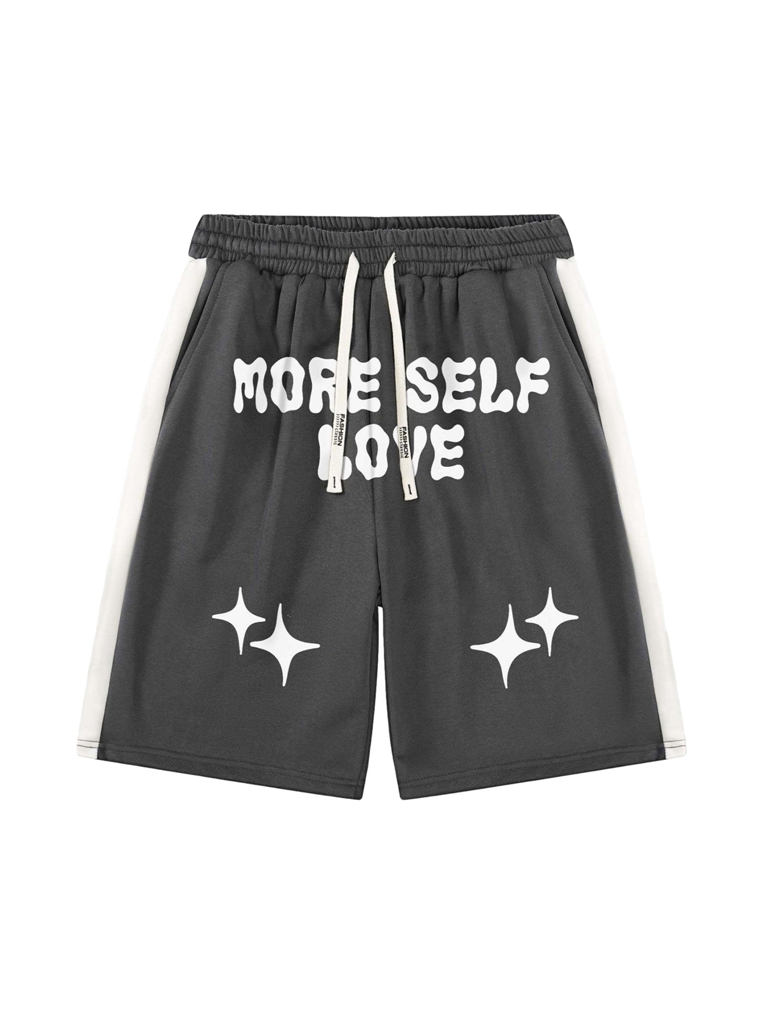 Color Coded Printed Casual Shorts Sporty Street Style - 10802