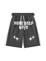 Color Coded Printed Casual Shorts Sporty Street Style - 10802