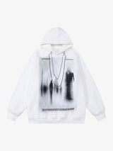 Blur Graphic Chain Hooded Sweatshirt