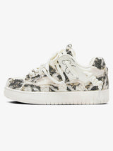 Rubber Sole Contrast Color Destruction Tassel Sneakers