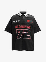 Retro Sports Jersey Polo Shirt