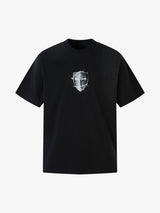 Heavy Cotton Washed Cross Shield Print T-shirt