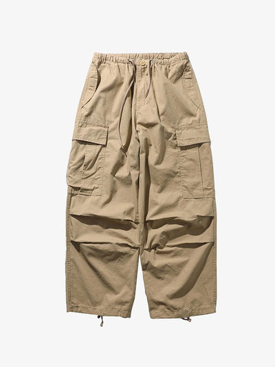 リップストップ カーゴパンツ 裾ドローコード付き