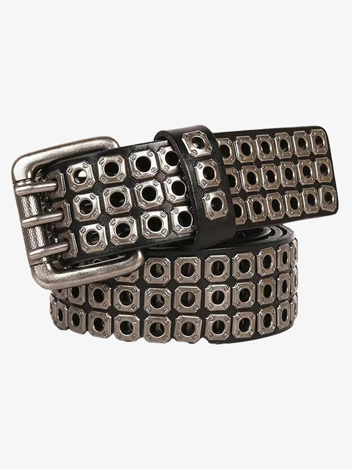 Gothic Dark Style Hollow Rivet Punk Belt