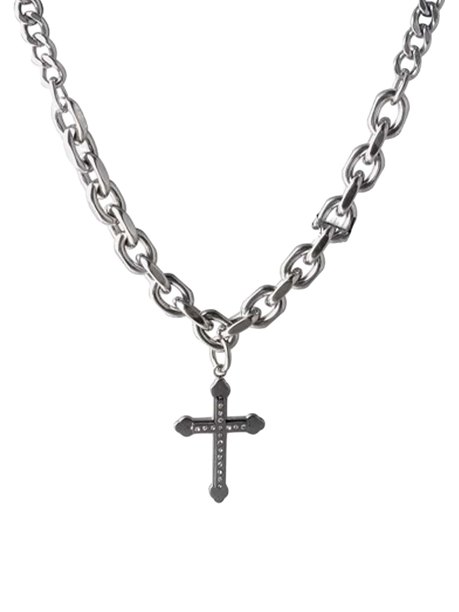 Thesupermade Black Cross Necklace -1131 Xokool ®