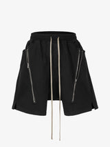 Retro Functional Zipper Slit Jort