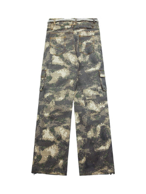 Camo Baggy Wide Leg Pockets Cargo Pants Street Utility - 9006 - Xokool ®