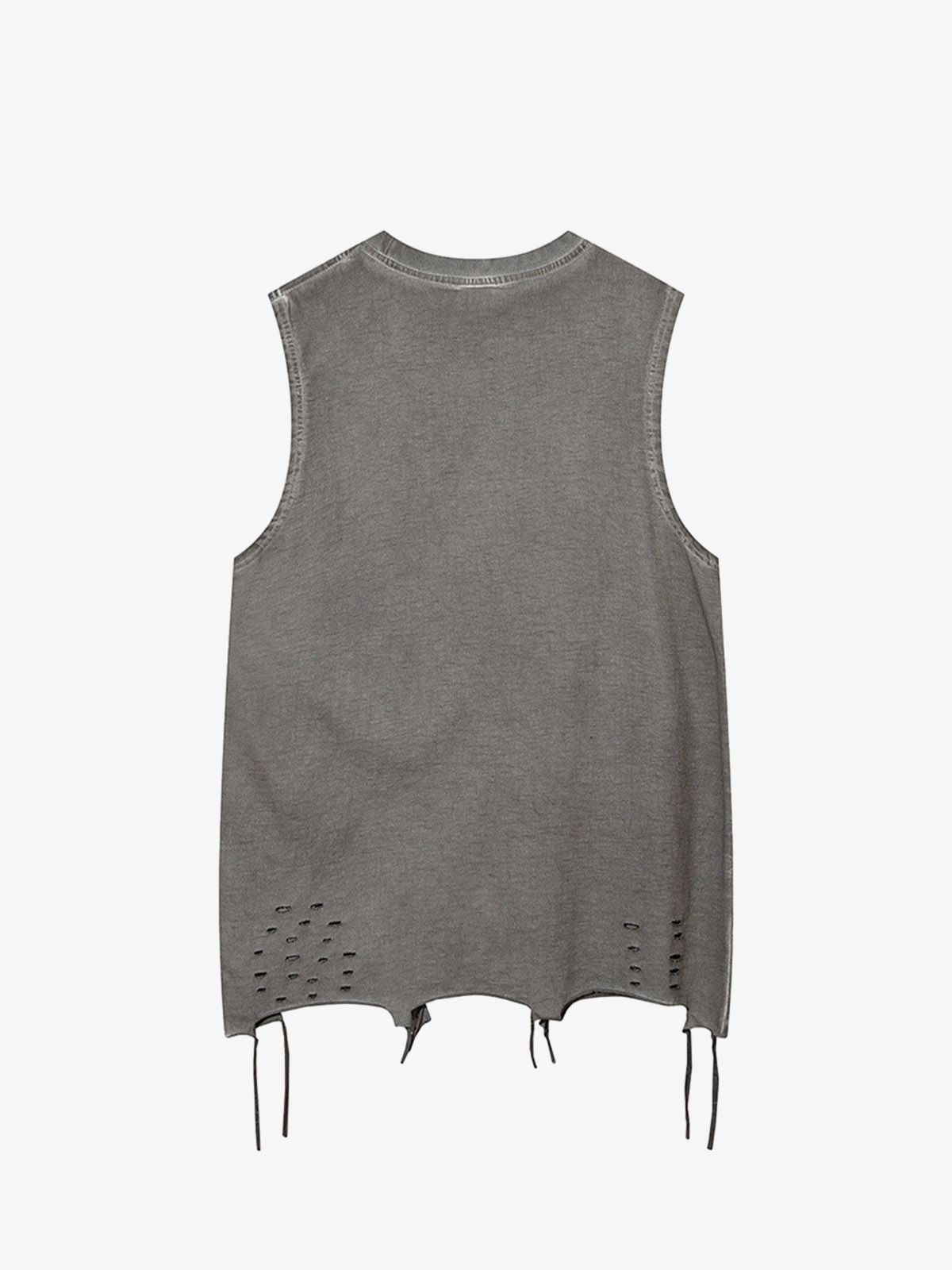 Raw Edge Butterfly Print Vest - image 13