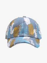 Distressed Abstract Print Baseball Cap