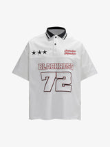 Retro Sports Jersey Polo Shirt